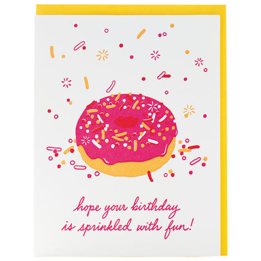Sprinkle Donut Birthday Card