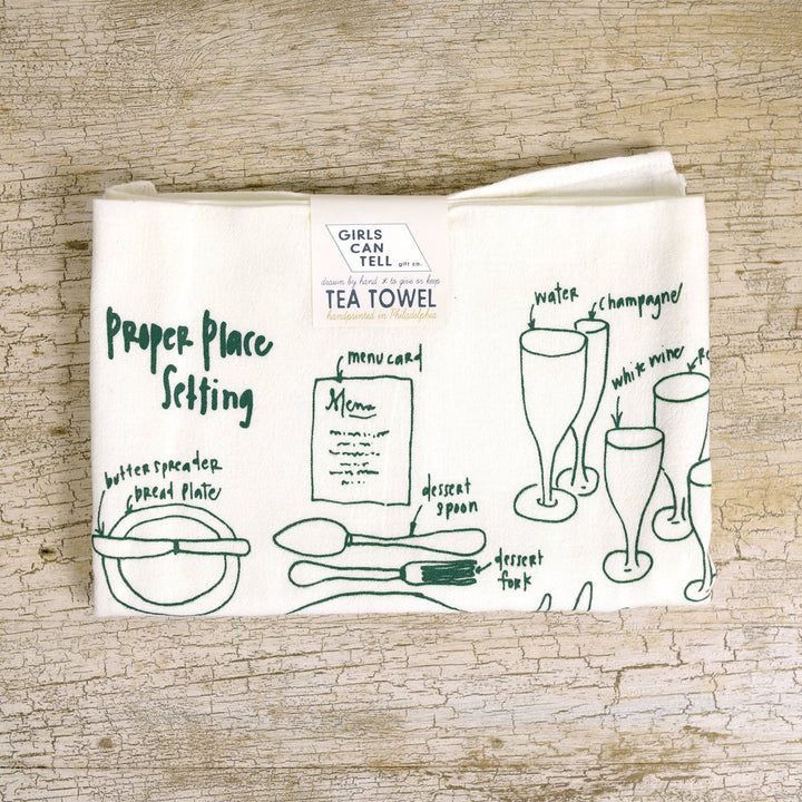 Place Setting Tea Towel