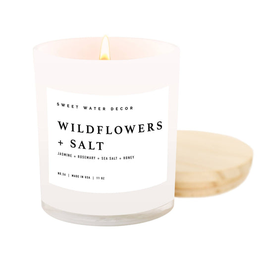 Wildflowers and Salt Soy Candle, 11 oz