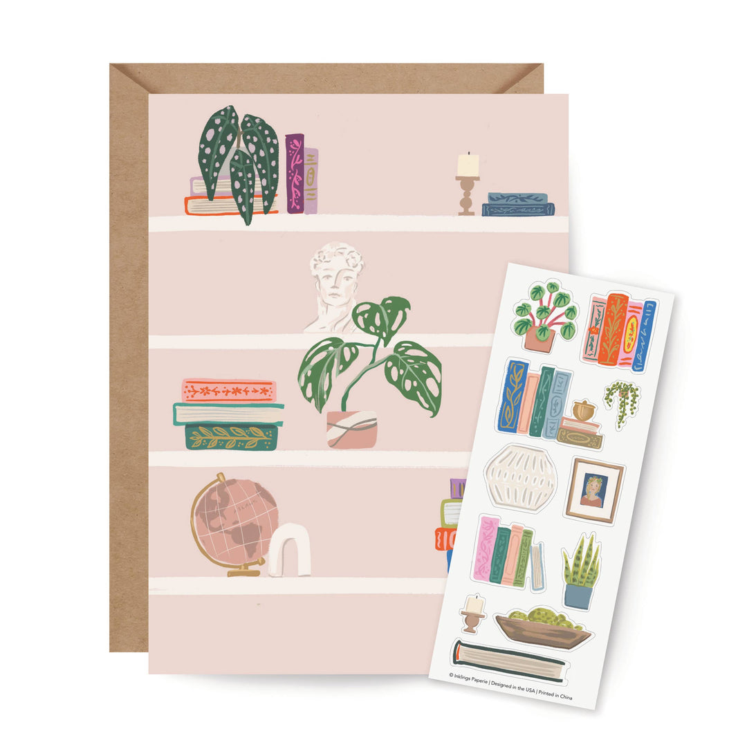 Sticker Scene Card, Shelfie