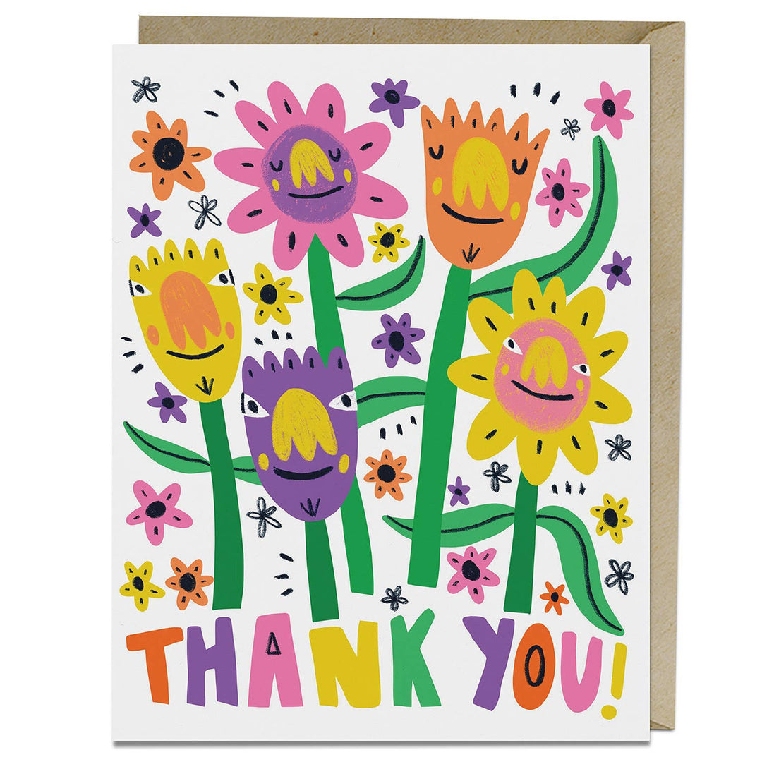 Flowers thank you card