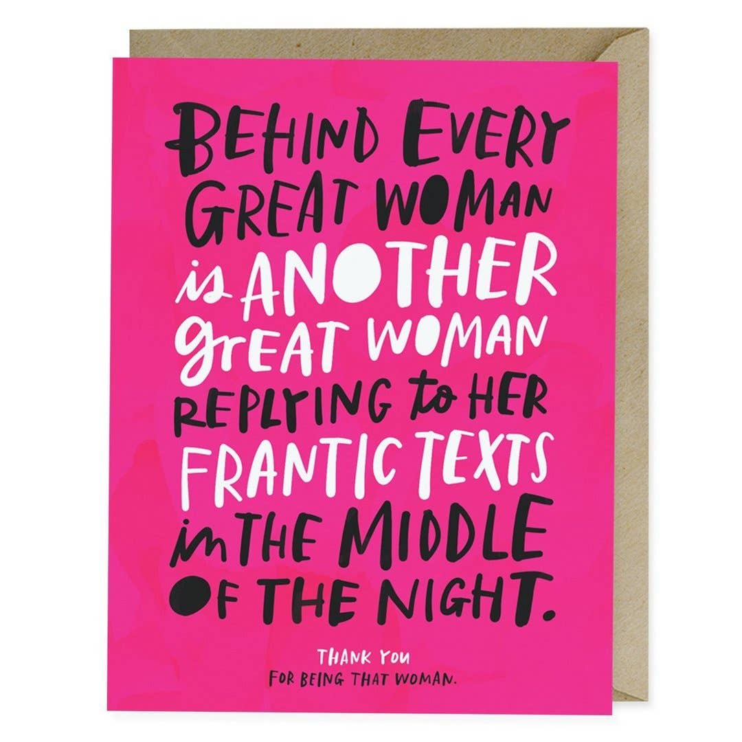 Great woman thank you card