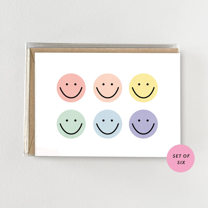 Happy Face Mini Cards, Set of 6